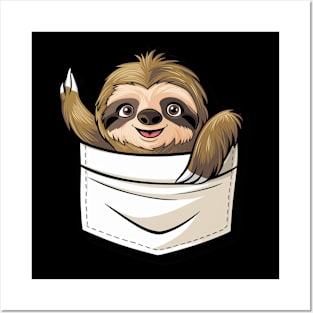 Sloth in a Pocket Posters and Art